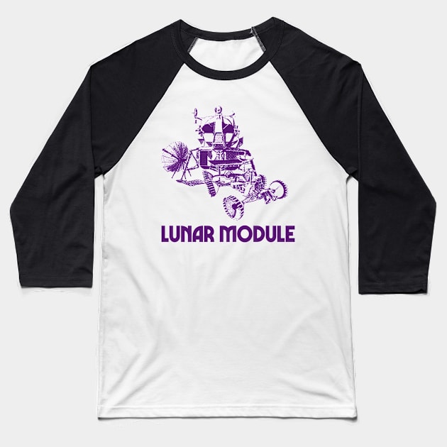 Apollo Lunar Module Tribute Design Baseball T-Shirt by DankFutura